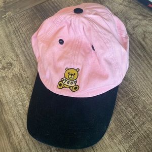 Pink & Black Teddy Fresh Unisex Adjustable Baseball Cap